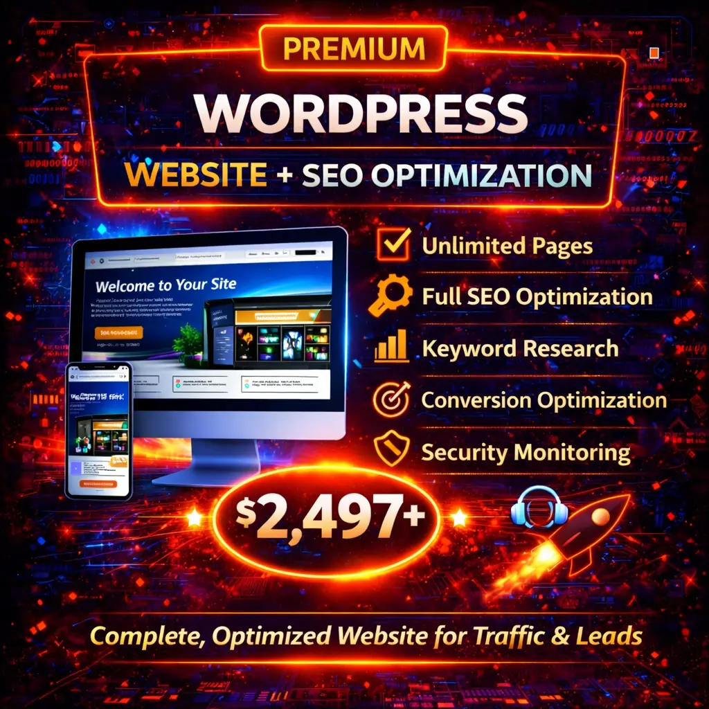 Premium WordPress website design and SEO optimization package