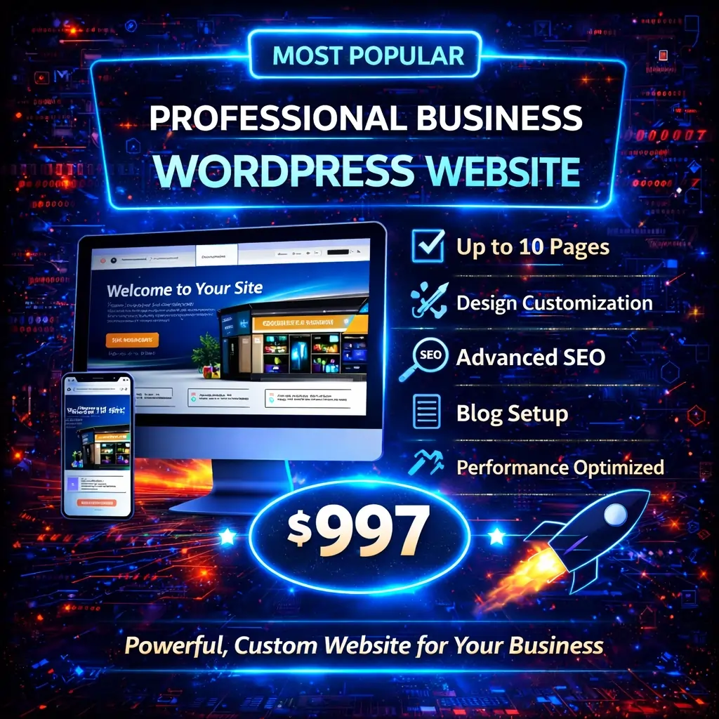 Professional business WordPress website design package