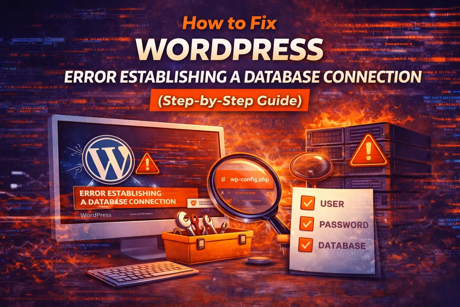 wordpress error establishing database connection fix guide malware affecting database settings