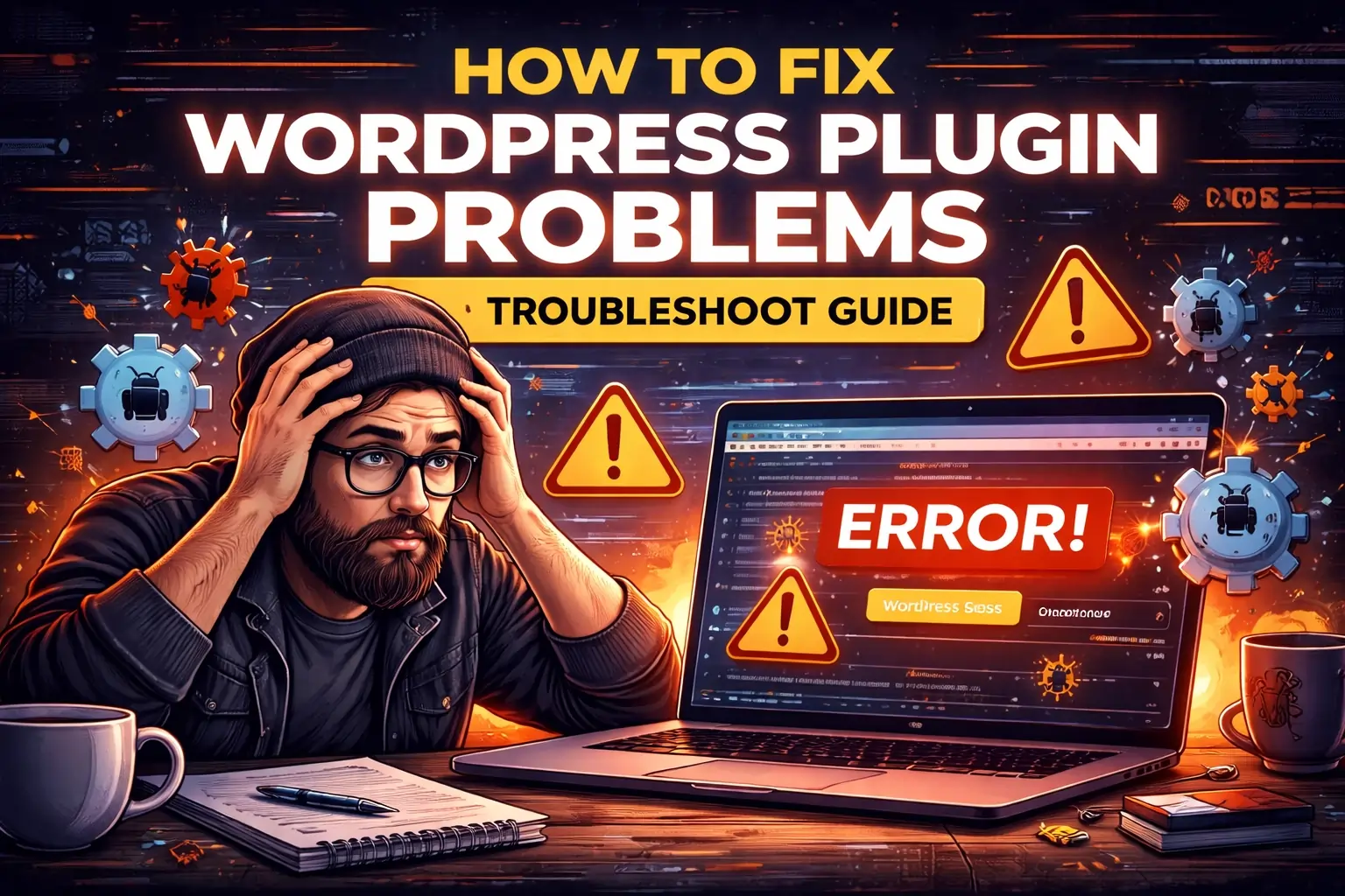 WordPress plugin problems error troubleshoot guide showing plugin conflict issue