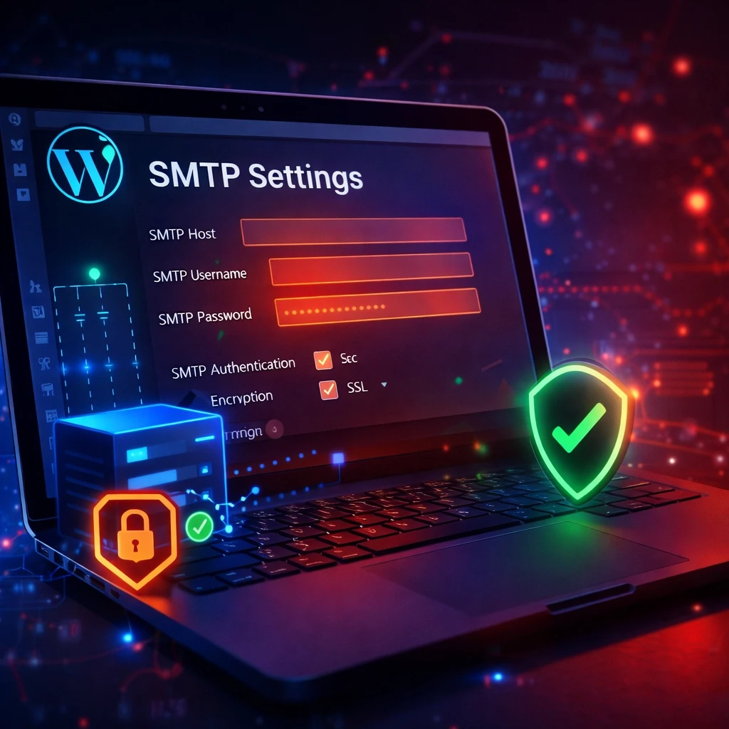 WordPress SMTP settings configuration to fix email delivery issues