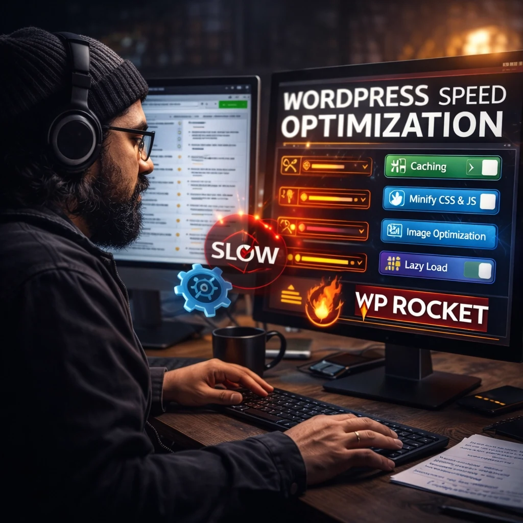 Optimizing WordPress website speed with caching image compression and performance settings