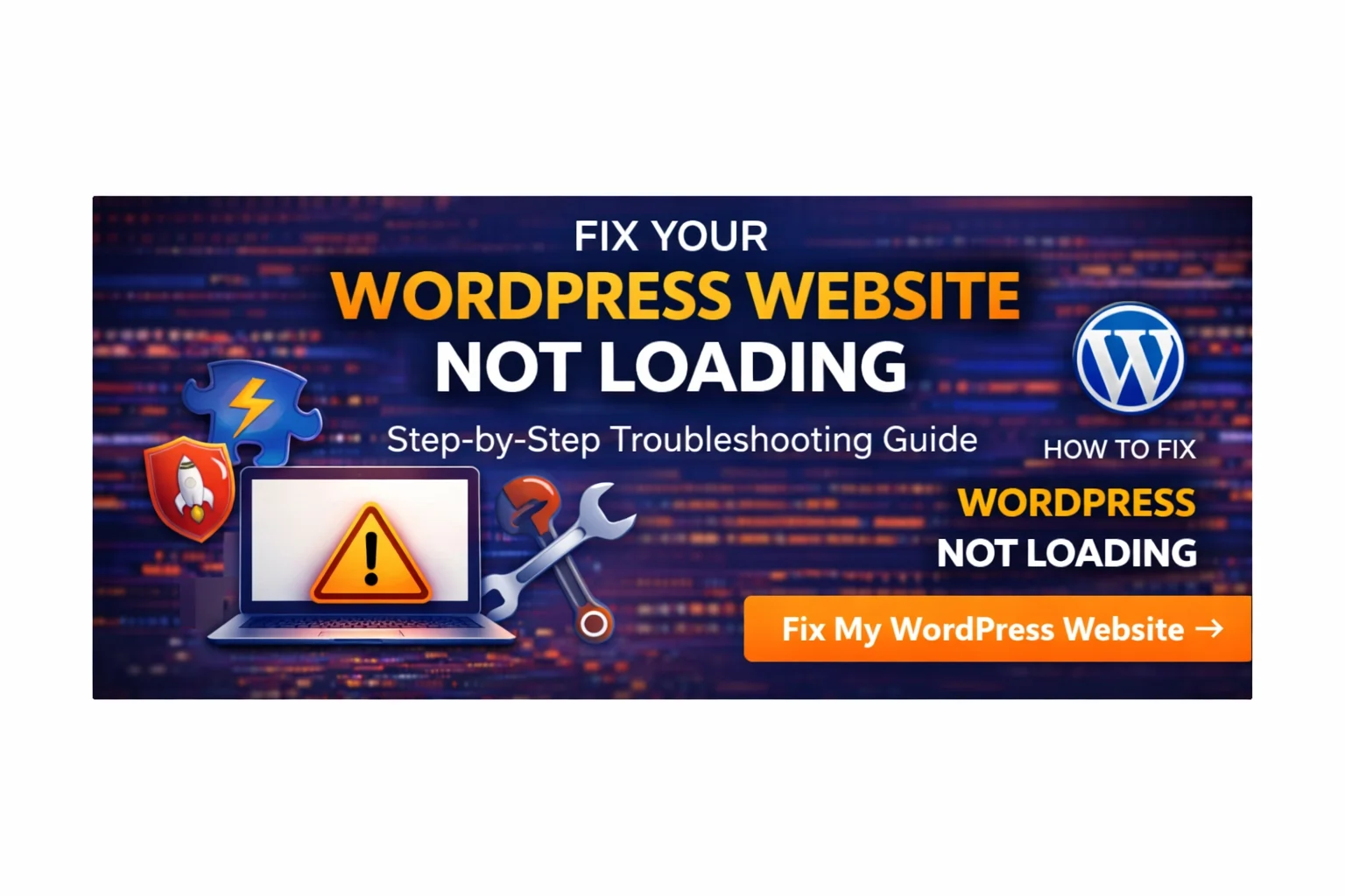 WordPress website not loading fix step by step troubleshooting guide server error repair